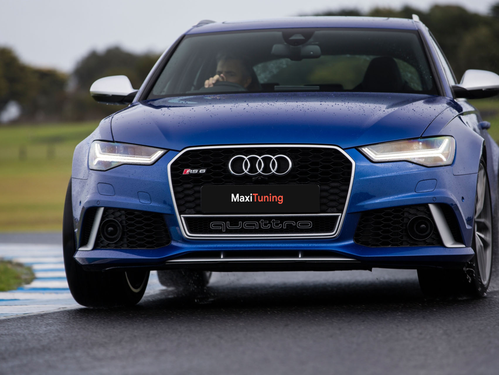 Audi A6 C7 2011-2015 Front Grill, Honeycomb Grill, RS6 Quattro Chrome Style